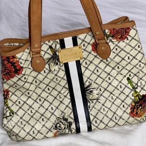 Large L.A.M.B Leather Tote Bag Marigold Hopewell